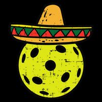Pickleball Sombrero Cinco De Mayo Fiesta Sport Mexican Toddler Hoodie