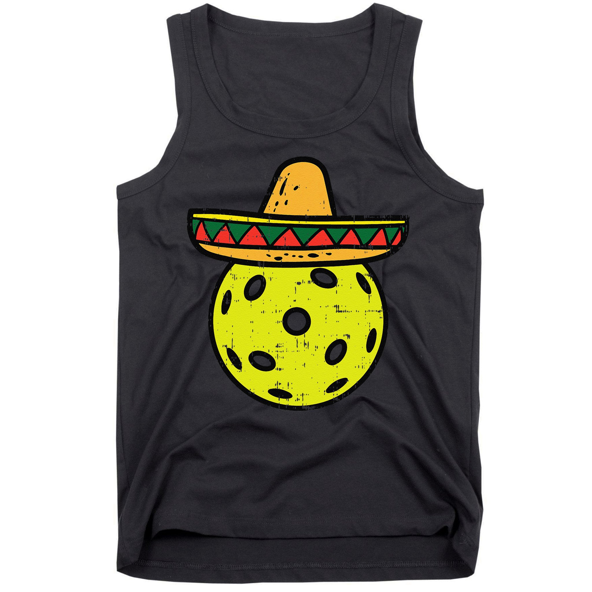Pickleball Sombrero Cinco De Mayo Fiesta Sport Mexican Tank Top