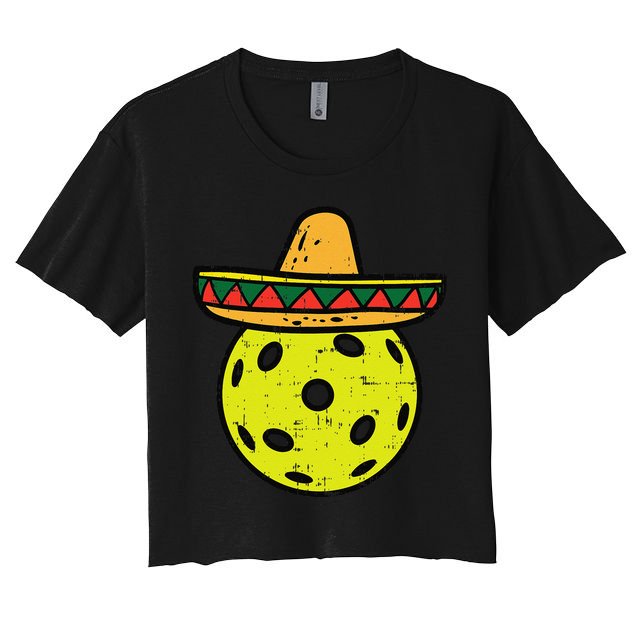 Pickleball Sombrero Cinco De Mayo Fiesta Sport Mexican Crop Top
