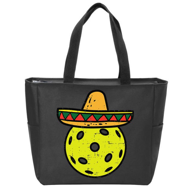 Pickleball Sombrero Cinco De Mayo Fiesta Sport Mexican Zip Tote Bag