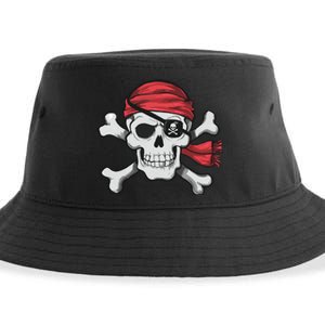 Pirate Skull Crossbones Halloween Costume Sustainable Bucket Hat