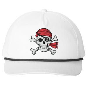 Pirate Skull Crossbones Halloween Costume Snapback Five-Panel Rope Hat