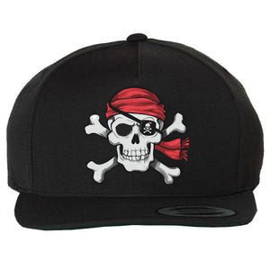 Pirate Skull Crossbones Halloween Costume Wool Snapback Cap