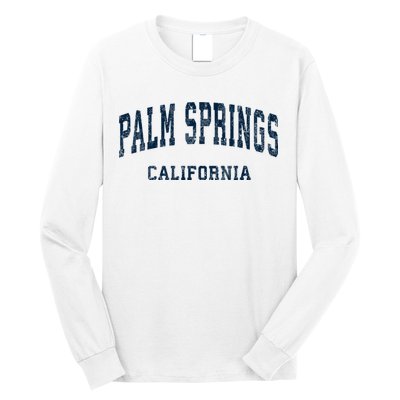Palm Springs California Ca Vintage Varsity Sports Long Sleeve Shirt