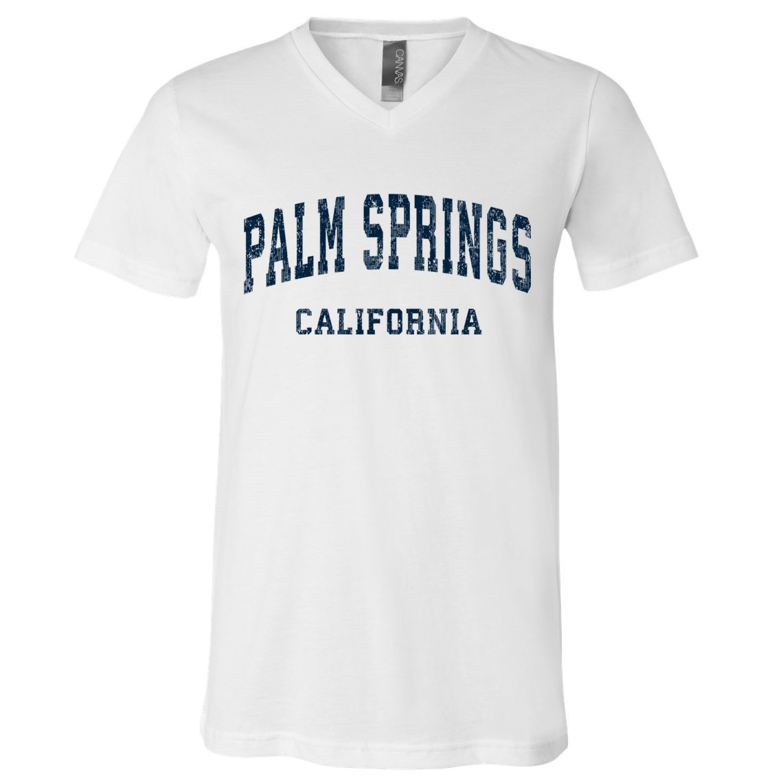 Palm Springs California Ca Vintage Varsity Sports V-Neck T-Shirt