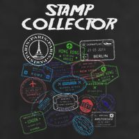 Passport Stamp Collector Wanderer And Adventurer Garment-Dyed Fleece Hoodie