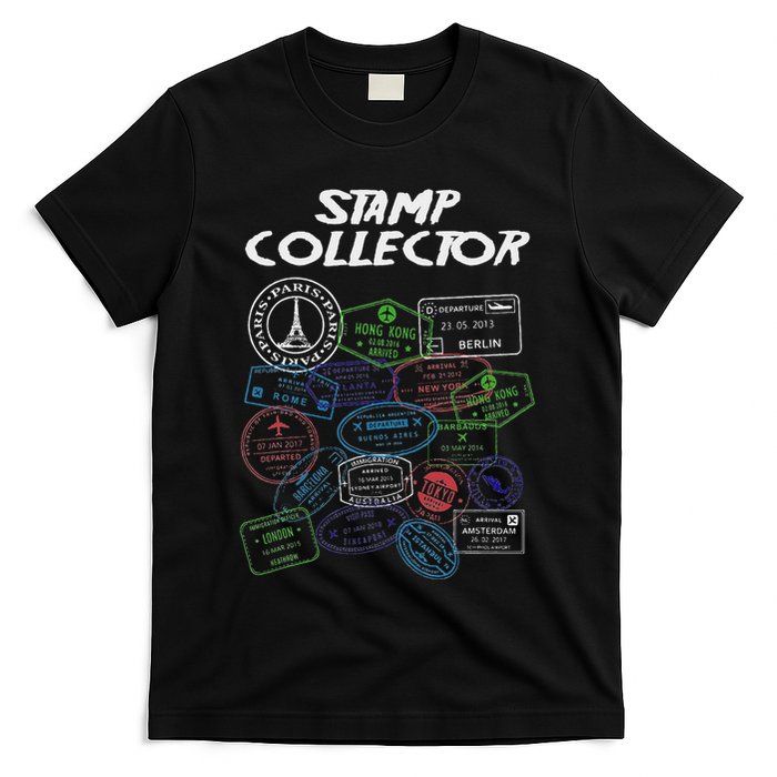 Passport Stamp Collector Wanderer And Adventurer T-Shirt