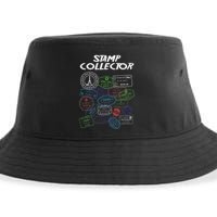 Passport Stamp Collector Wanderer And Adventurer Sustainable Bucket Hat