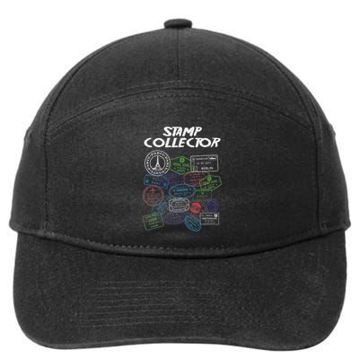 Passport Stamp Collector Wanderer And Adventurer 7-Panel Snapback Hat