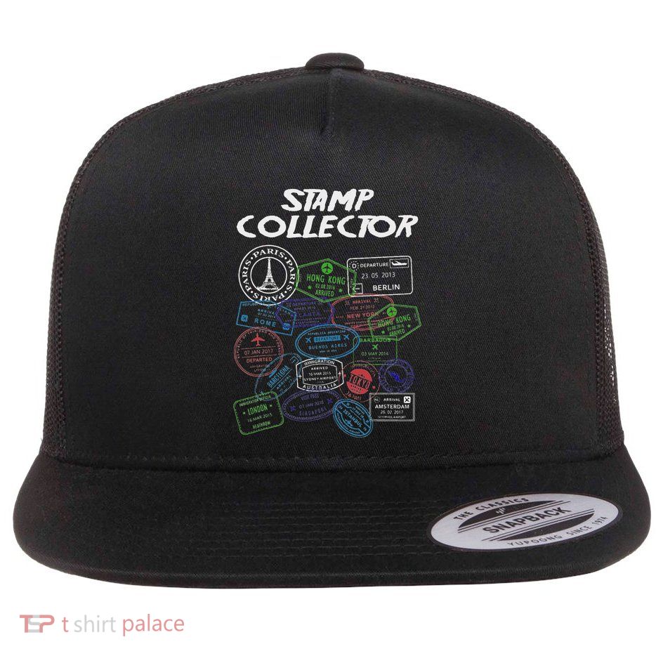 Passport Stamp Collector Wanderer And Adventurer Flatbill Hat