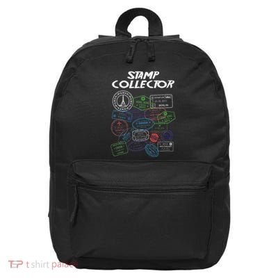 Passport Stamp Collector Wanderer And Adventurer 16 in Basic Backpack