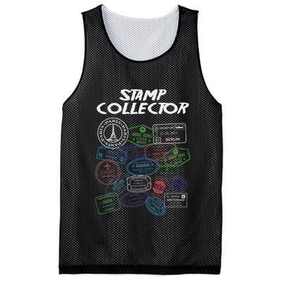 Passport Stamp Collector Wanderer And Adventurer Mesh Reversible Basketball Jersey Tank