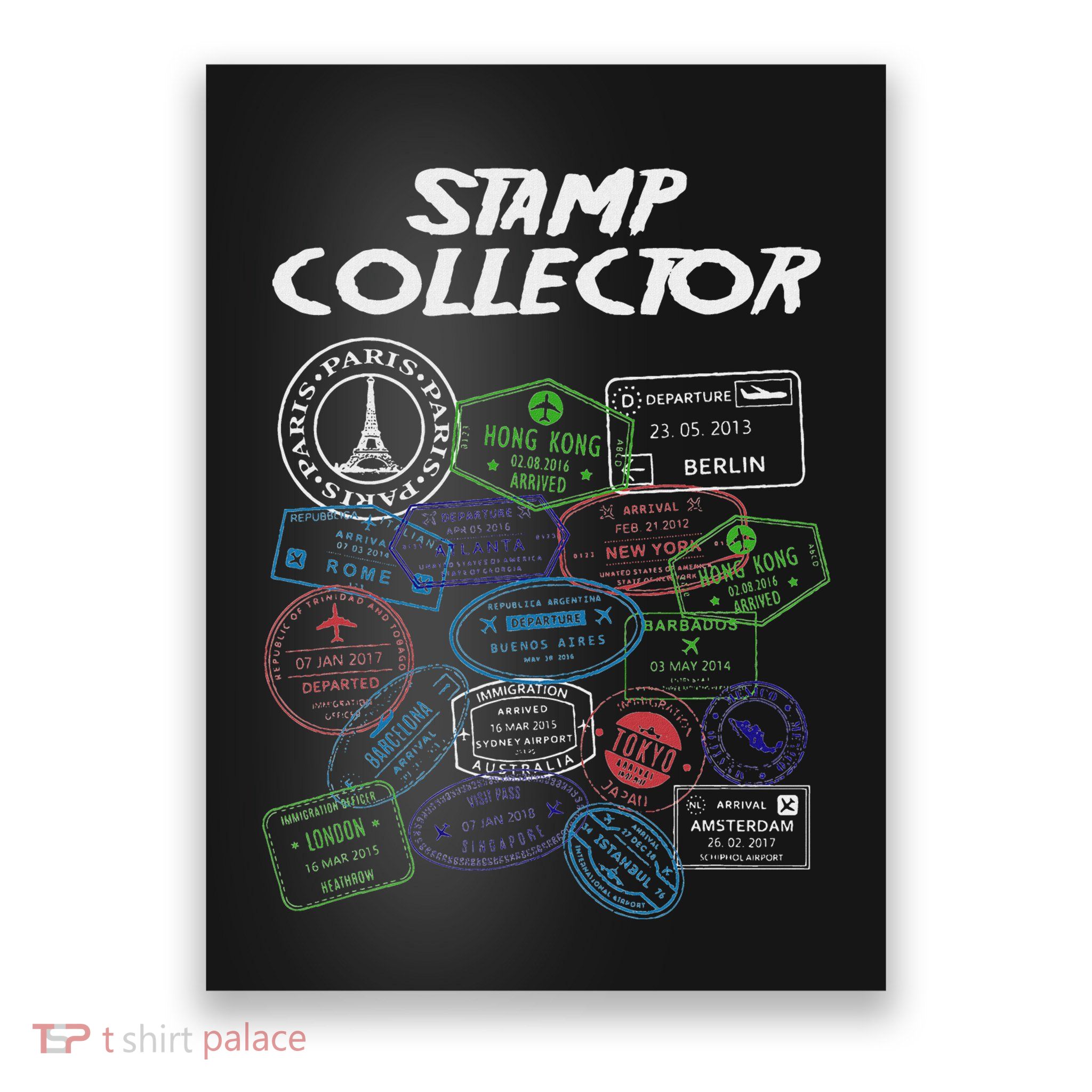 Passport Stamp Collector Wanderer And Adventurer Poster