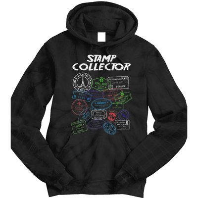 Passport Stamp Collector Wanderer And Adventurer Tie Dye Hoodie