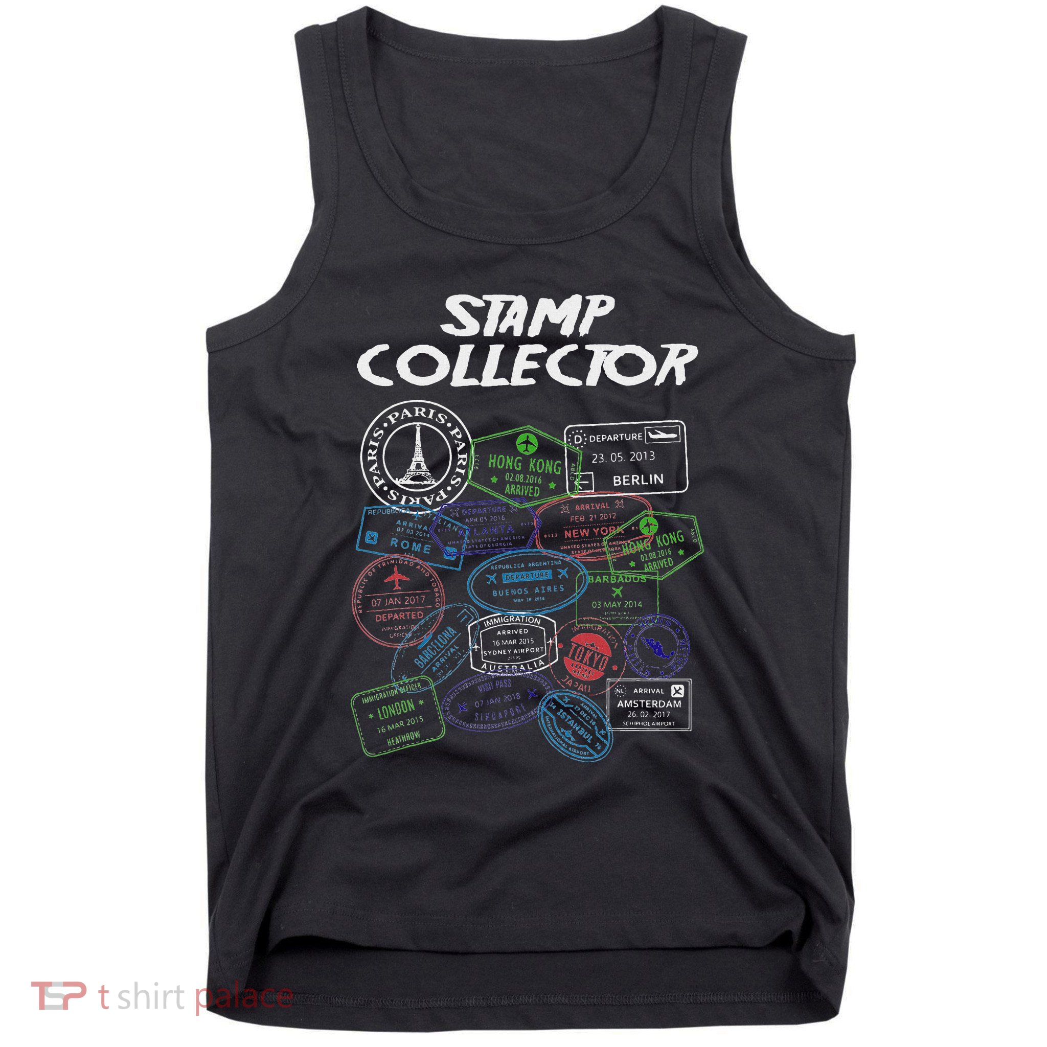 Passport Stamp Collector Wanderer And Adventurer Tank Top