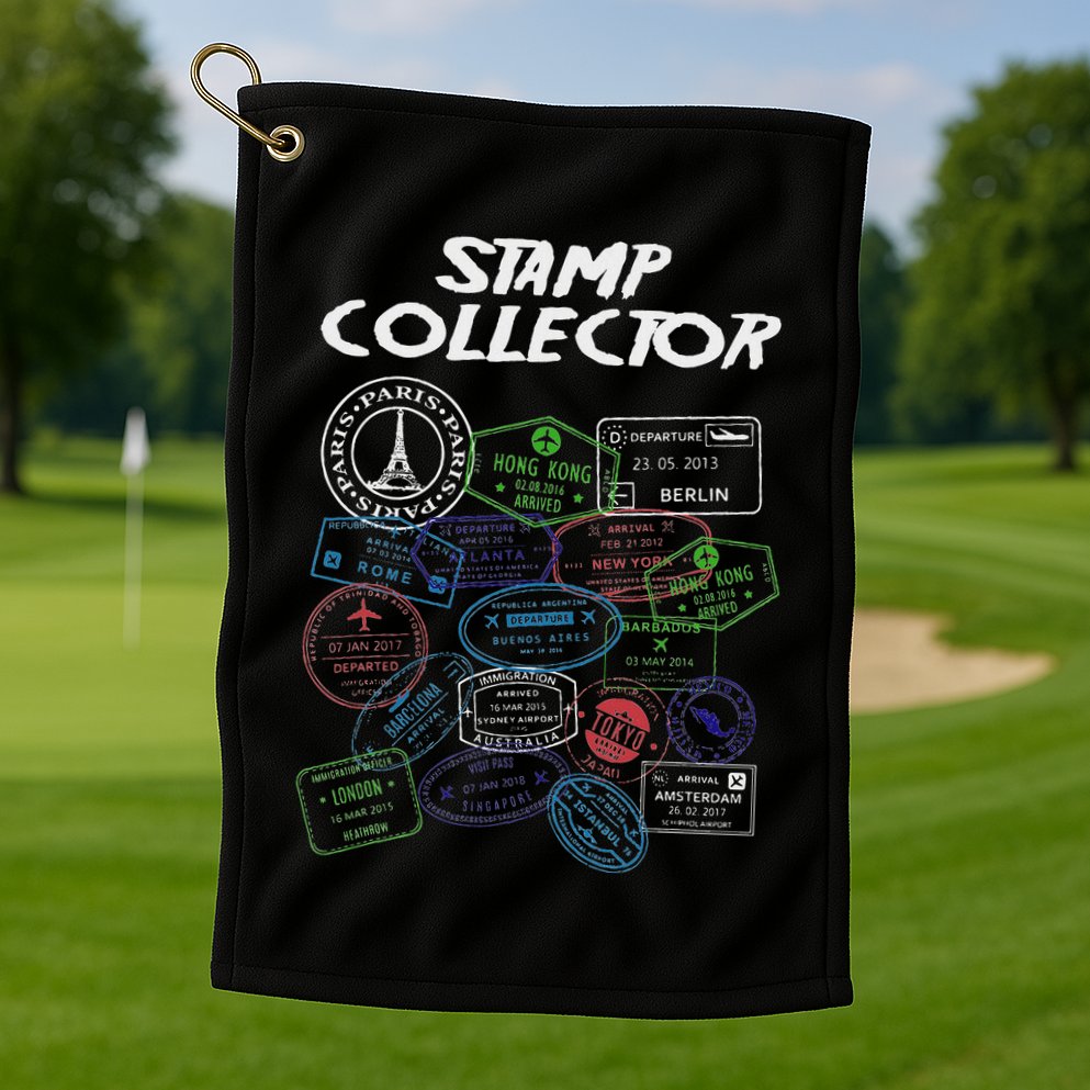 Passport Stamp Collector Wanderer And Adventurer Golf Towel