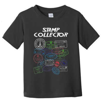 Passport Stamp Collector Wanderer And Adventurer Toddler T-Shirt