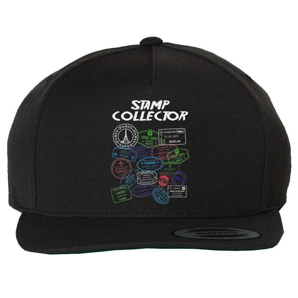 Passport Stamp Collector Wanderer And Adventurer Wool Snapback Cap