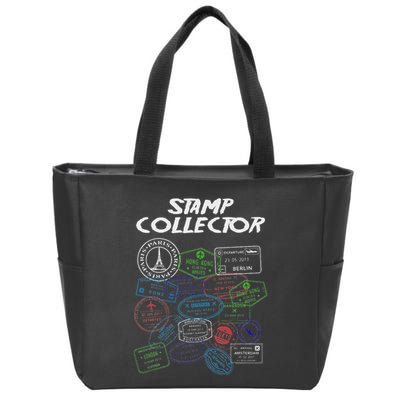 Passport Stamp Collector Wanderer And Adventurer Zip Tote Bag