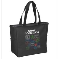 Passport Stamp Collector Wanderer And Adventurer Zip Tote Bag