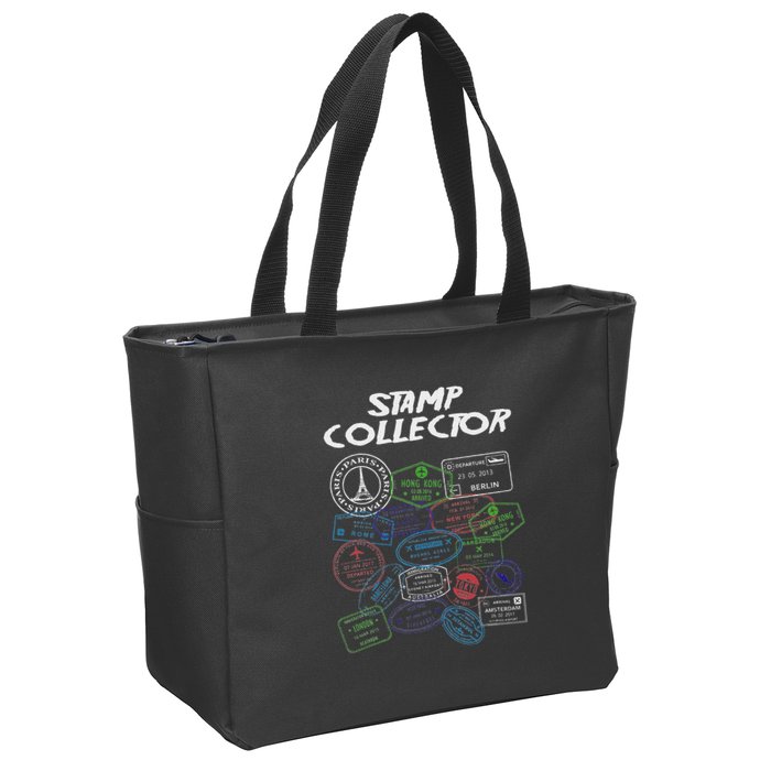 Passport Stamp Collector Wanderer And Adventurer Zip Tote Bag
