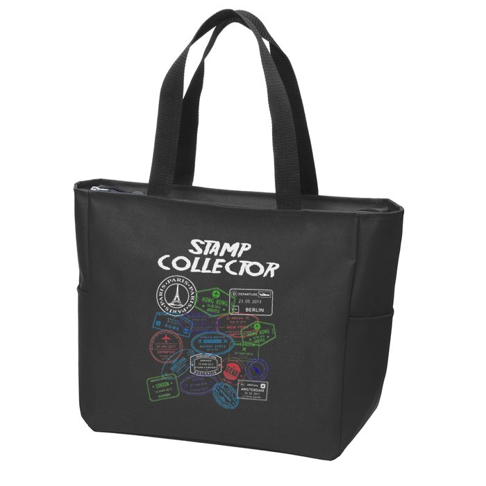 Passport Stamp Collector Wanderer And Adventurer Zip Tote Bag