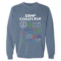 Passport Stamp Collector Wanderer And Adventurer Garment-Dyed Sweatshirt