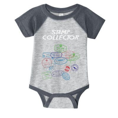 Passport Stamp Collector Wanderer And Adventurer Infant Baby Jersey Bodysuit