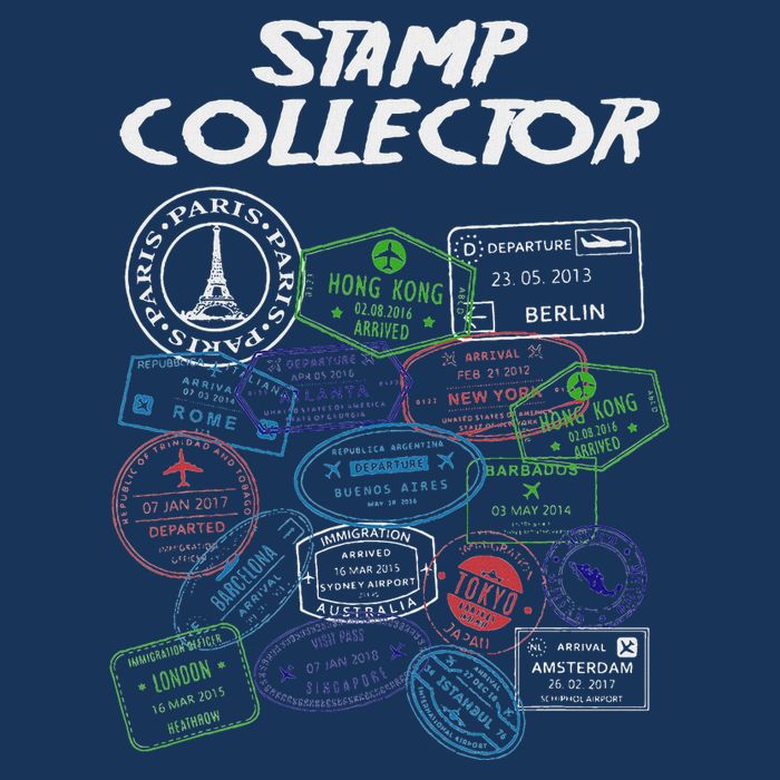 Passport Stamp Collector Wanderer And Adventurer Infant Baby Jersey Bodysuit