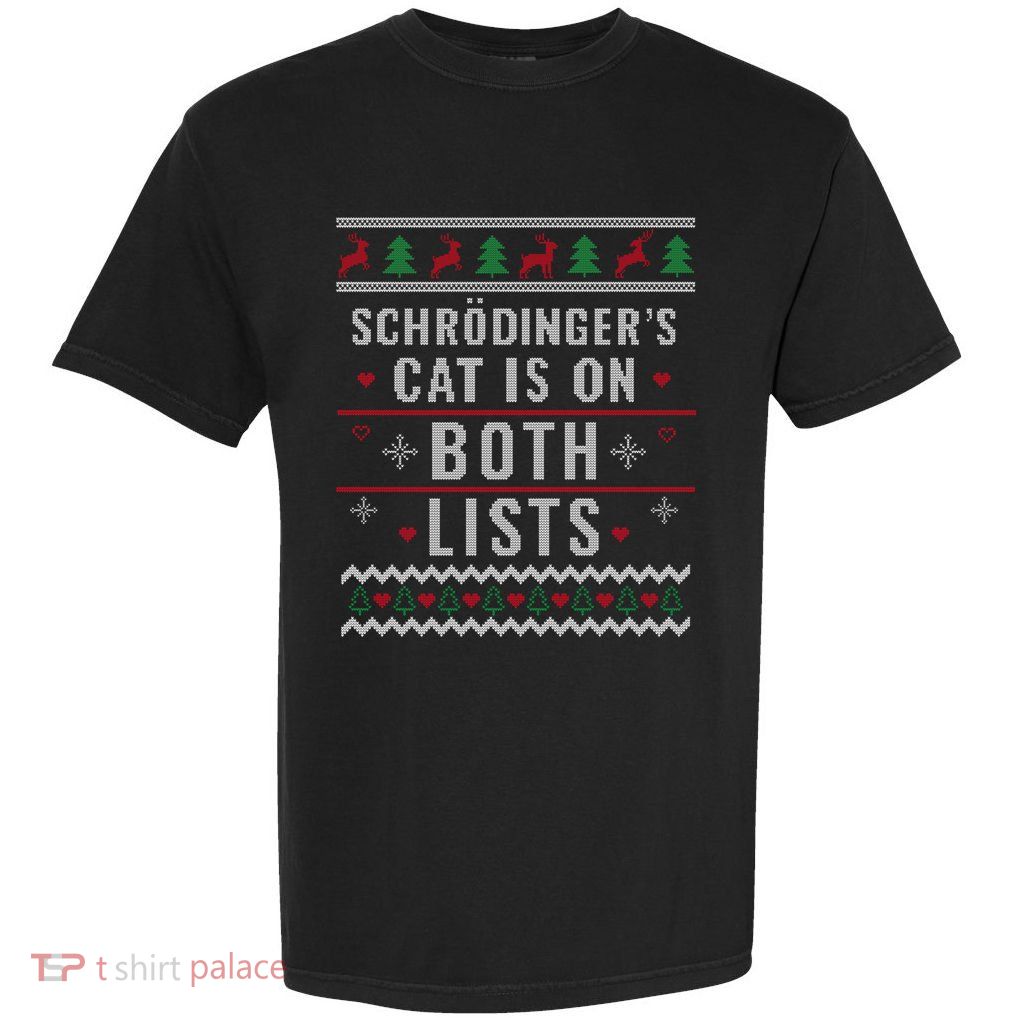 Physicist SchröDingers Cat Funny Physics Ugly Christmas Gift Garment-Dyed Heavyweight T-Shirt