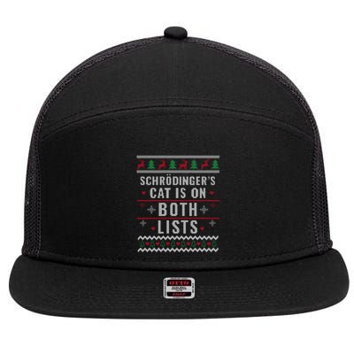 Physicist SchröDingers Cat Funny Physics Ugly Christmas Gift 7 Panel Mesh Trucker Snapback Hat