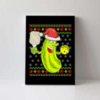 Pickleball Santa Claus Ugly Christmas Sweater Pattern Canvas