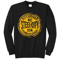 Pittsburgh Steel City Pennsylvania 412 Home Vintage Sweatshirt