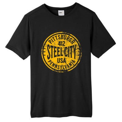 Pittsburgh Steel City Pennsylvania 412 Home Vintage Tall Fusion ChromaSoft Performance T-Shirt