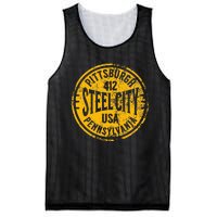 Pittsburgh Steel City Pennsylvania 412 Home Vintage Mesh Reversible Basketball Jersey Tank