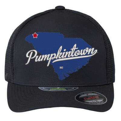 Pumpkintown South Carolina Sc Map Flexfit Unipanel Trucker Cap