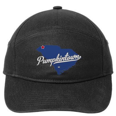Pumpkintown South Carolina Sc Map 7-Panel Snapback Hat