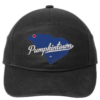 Pumpkintown South Carolina Sc Map 7-Panel Snapback Hat