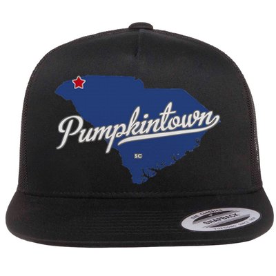 Pumpkintown South Carolina Sc Map Flat Bill Trucker Hat