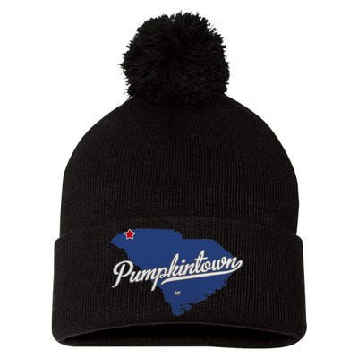 Pumpkintown South Carolina Sc Map Pom Pom 12in Knit Beanie