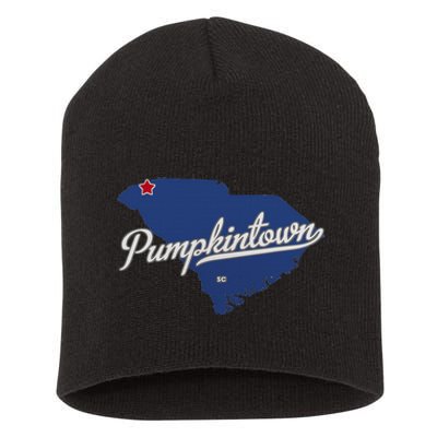 Pumpkintown South Carolina Sc Map Short Acrylic Beanie