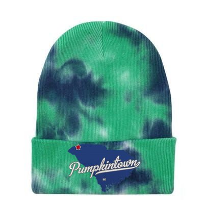 Pumpkintown South Carolina Sc Map Tie Dye 12in Knit Beanie