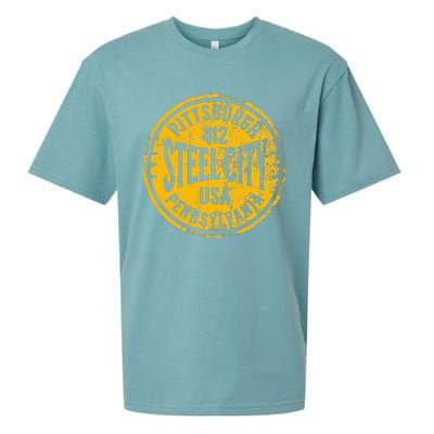 Pittsburgh Steel City Pennsylvania 412 Home Vintage Sueded Cloud Jersey T-Shirt