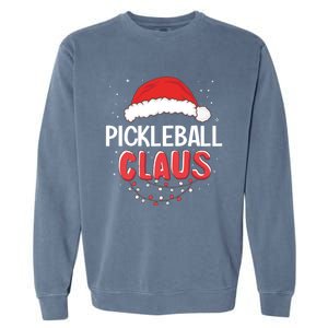 Pickleball Santa Claus Christmas Matching Costume Cool Gift Garment-Dyed Sweatshirt