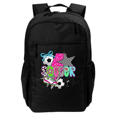 Preppy Soccer Coquette Checkered Star Mama Backpack