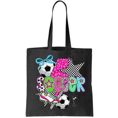 Preppy Soccer Coquette Checkered Star Mama Bag