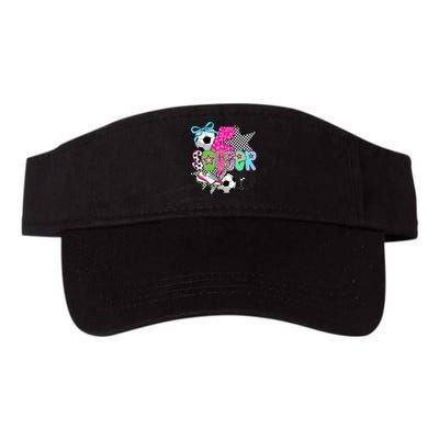 Preppy Soccer Coquette Checkered Star Mama Visor