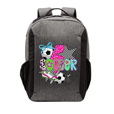 Preppy Soccer Coquette Checkered Star Mama Vector Backpack