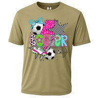 Preppy Soccer Coquette Checkered Star Mama Cooling Performance Crew T-Shirt