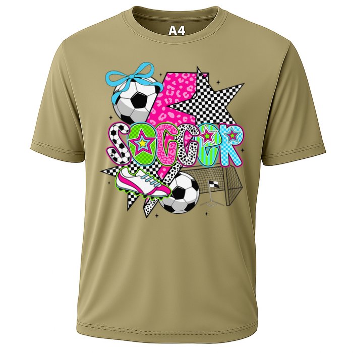 Preppy Soccer Coquette Checkered Star Mama Cooling Performance Crew T-Shirt